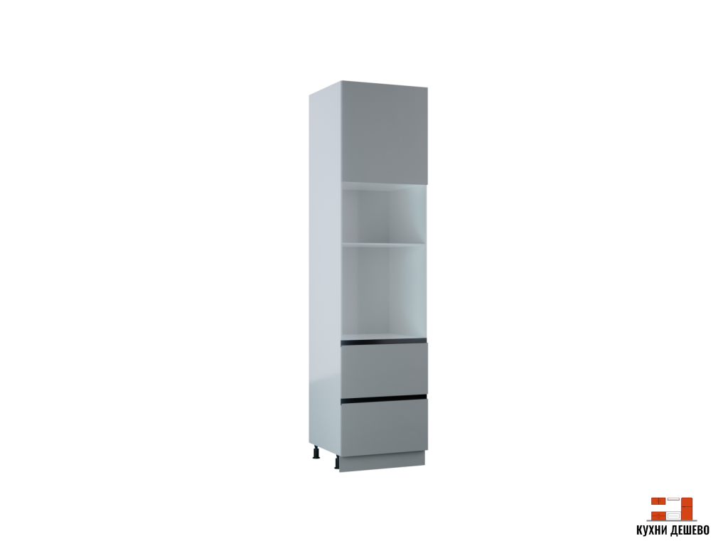 Шкаф пенал под бытовую технику с 1-ой дверцей и 2-мя ящиками Морган