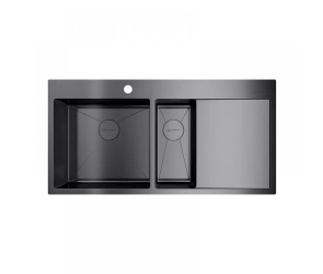 Omoikiri Akisame 100-2-GM-L нерж.сталь/вороненая сталь