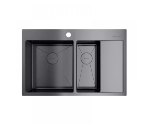 Omoikiri Akisame 78-2-GM-L нерж.сталь/вороненая сталь