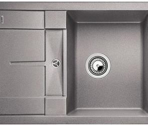 Blanсo METRA 45S Compact SILGRANIT PuraDur алюметаллик, с клапаном-автоматом