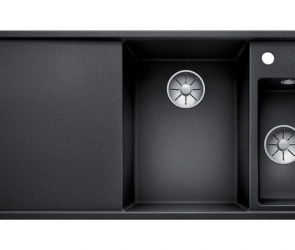 Blanсo AXIA III 6 S SILGRANIT PuraDur антрацит чаша справа, разделочный столик ясень c кл.-авт. InFino