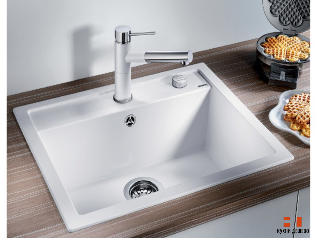 Blanсo DALAGO 6 SILGRANIT PuraDur антрацит с клапаном-автоматом