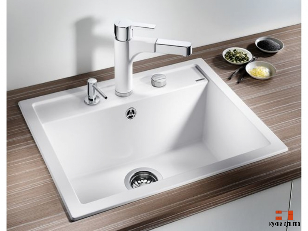 Blanсo DALAGO 6 SILGRANIT PuraDur антрацит с клапаном-автоматом