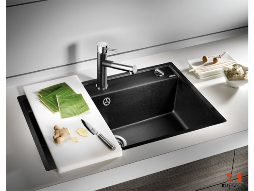 Blanсo DALAGO 8 SILGRANIT PuraDur антрацит с клапаном-автоматом