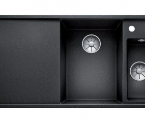 Blanсo AXIA III 6 S-F SILGRANIT PuraDur антрацит чаша справа, доска стекло c кл.-авт. InFino