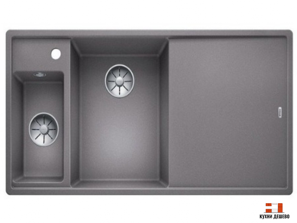 Blanсo BLANCO AXIA III 6 S-F алюметаллик чаша слева, доска стекло c кл.-авт. InFino®