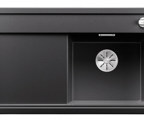 Blanсo ZENAR 45S-F (чаша справа) SILGRANIT PuraDur антрацит с кл.-авт. InFino