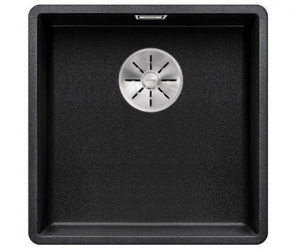 Blanсo SUBLINE 400-F SILGRANIT PuraDur  антрацит с отв.арм. InFino