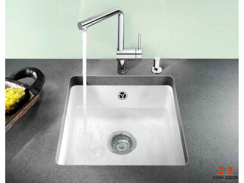 Blanсo SUBLINE 375-U керамика PuraPlus глянцевый белый