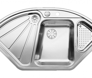 Blanсo BLANCODELTA-IF нерж. сталь зерк.полировка с клапаном-автоматом InFino