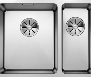 Blanсo ANDANO 340/180-U нерж.сталь зеркальная полировка с отв. арм. InFino, левая