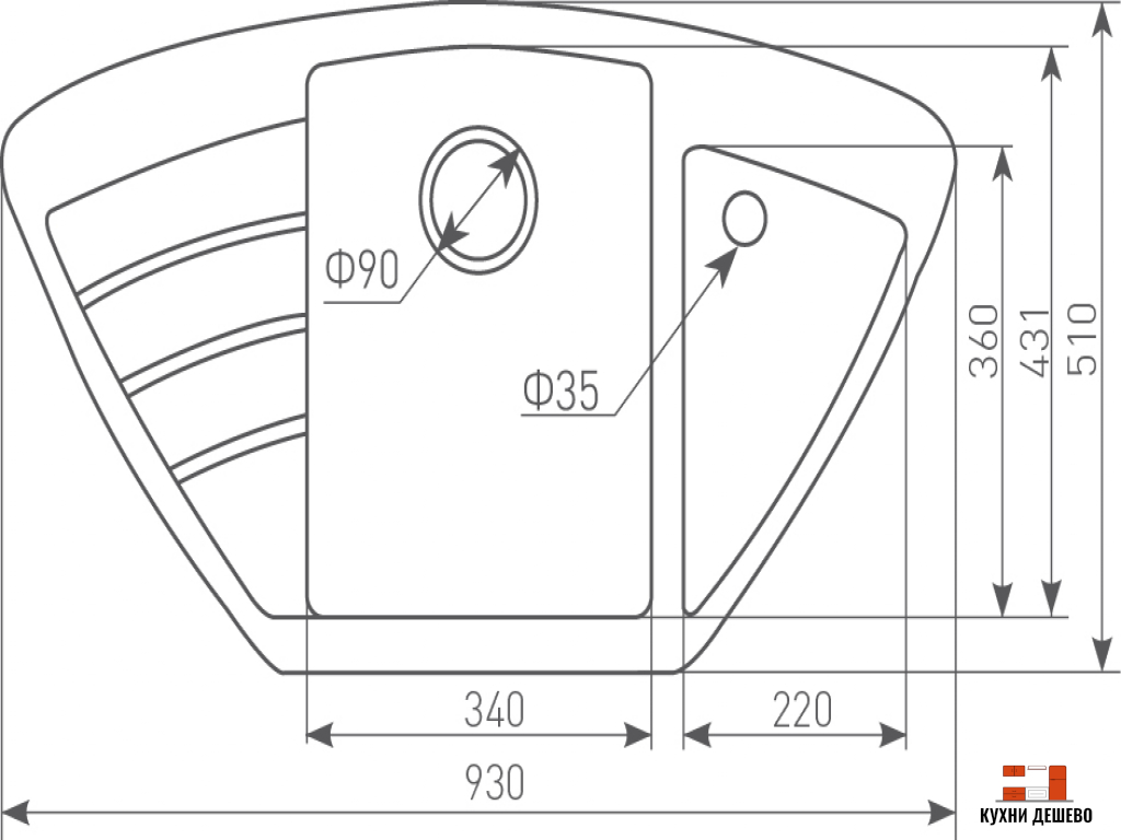 Zigmund & Shtain ECKIG 900 Молодое шампанское