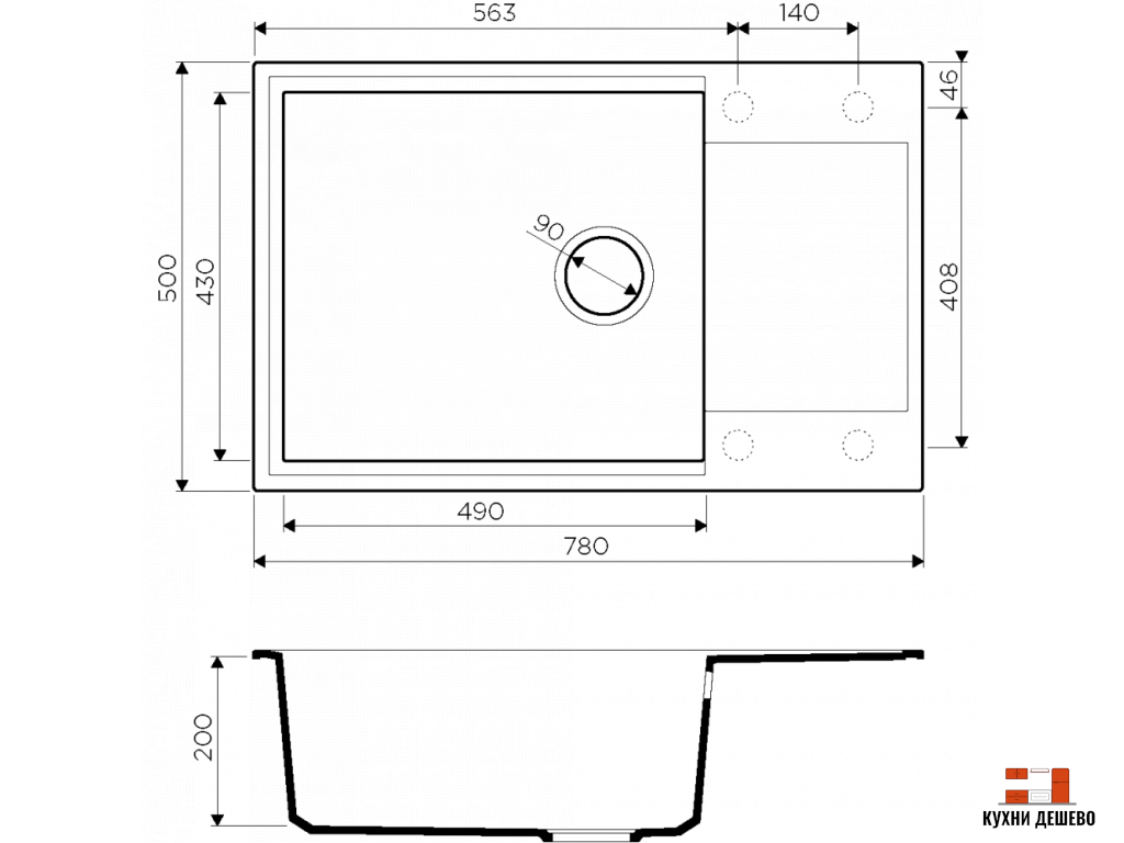 Omoikiri Sakaime 78-LB-PL Tetogranit/платина