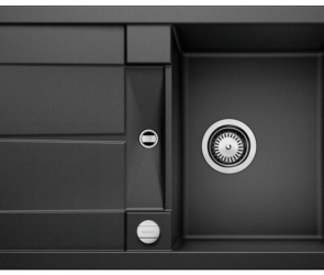 Blanсo METRA 45 S SILGRANIT PuraDur черный с клапаном-автоматом