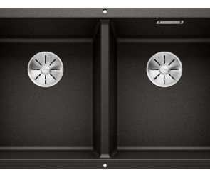 Blanсo SUBLINE 350/350-U SILGRANIT PuraDur черный с отв.арм. InFino