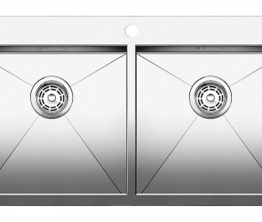 Blanсo ZEROX 400/400-IF/А нерж. сталь зеркальная полировка с  кл.-авт. InFino и управлением PushControl