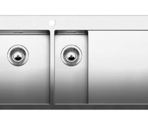 Blanсo CLARON 6S-IF/А (чаша слева) нерж.сталь зеркальная полировка с  кл.-авт. InFino и управлением PushControl