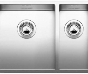 Blanсo CLARON 340/180-U (чаша слева) нерж.сталь зеркальная полировка с отв. арм. InFino