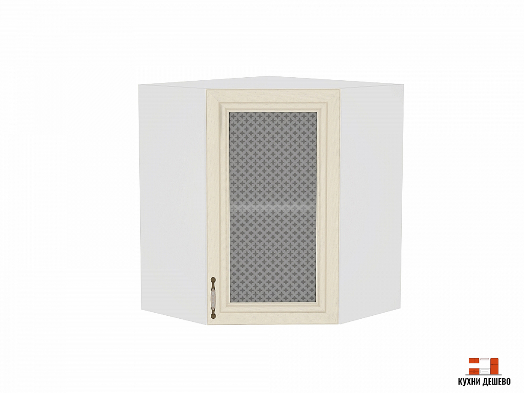 Шкаф верхний угловой остекленный Кантри