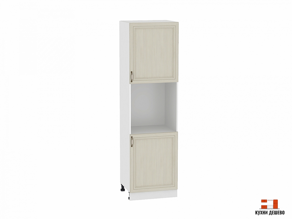 Шкаф пенал под бытовую технику с 2-мя дверцами Кантри 600 (для верхних шкафов высотой 720)