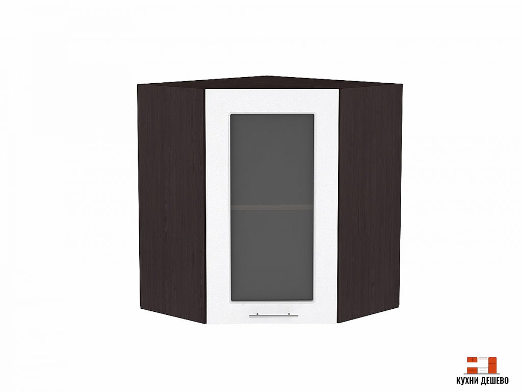 Шкаф верхний угловой остекленный Эрфурт