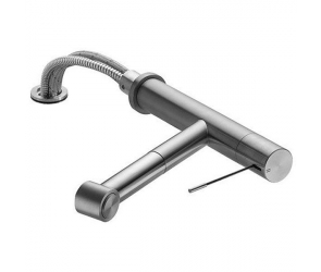 Franke KWC Ono с выдвижным душем установка перед окном нержавеющая сталь