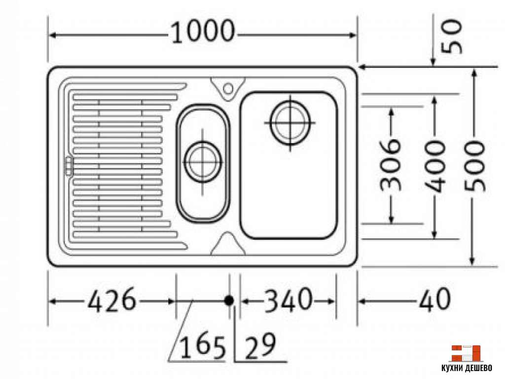 Franke LOGICA LINE LLX 651 чаша слева