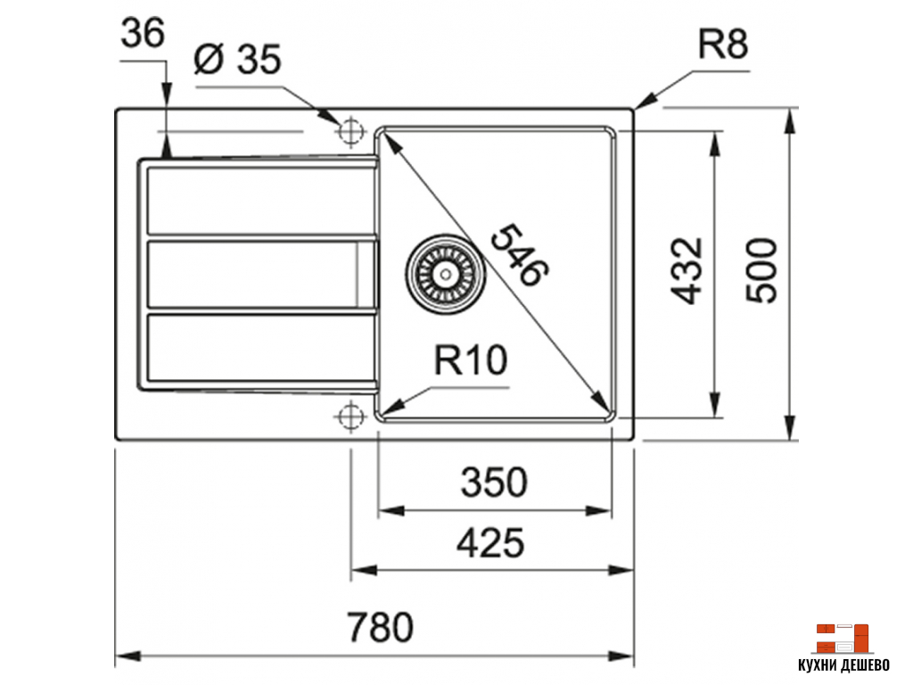 Franke SIRIUS S2D 611-78 сахара