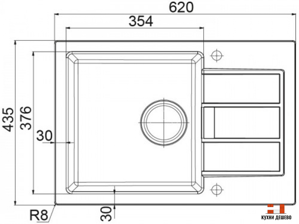 Franke SIRIUS S2D 611-62/435 сахара