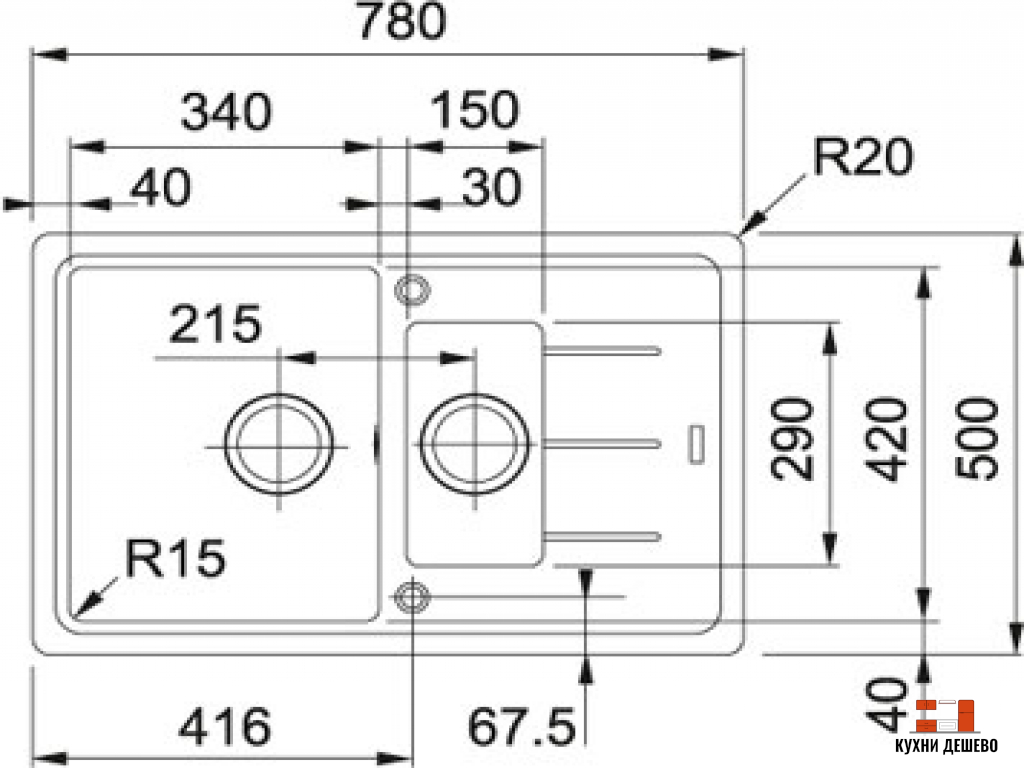 Franke BASIS BFG 651-78 серый