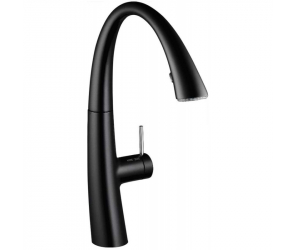 Franke KWC Zoe однорычажный с подсветкой чёрный матовый