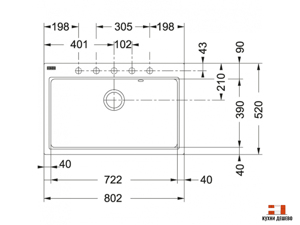 Franke FIJI FIG 610-80 графит