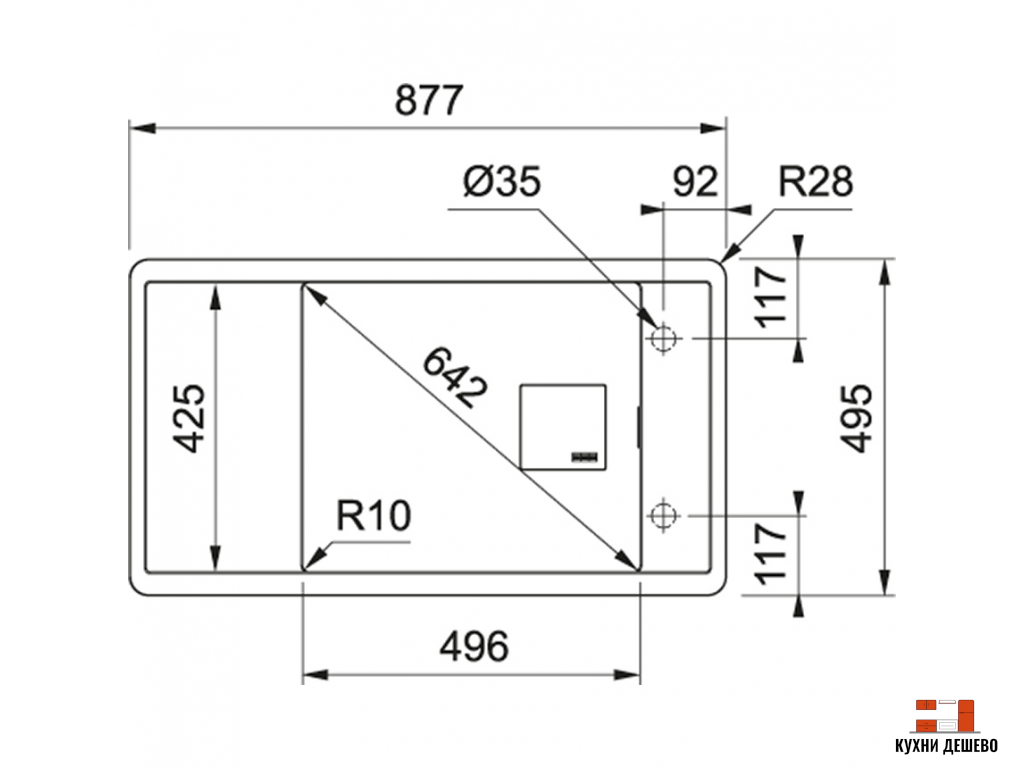 Franke FRESNO FSG 611 лунный серый