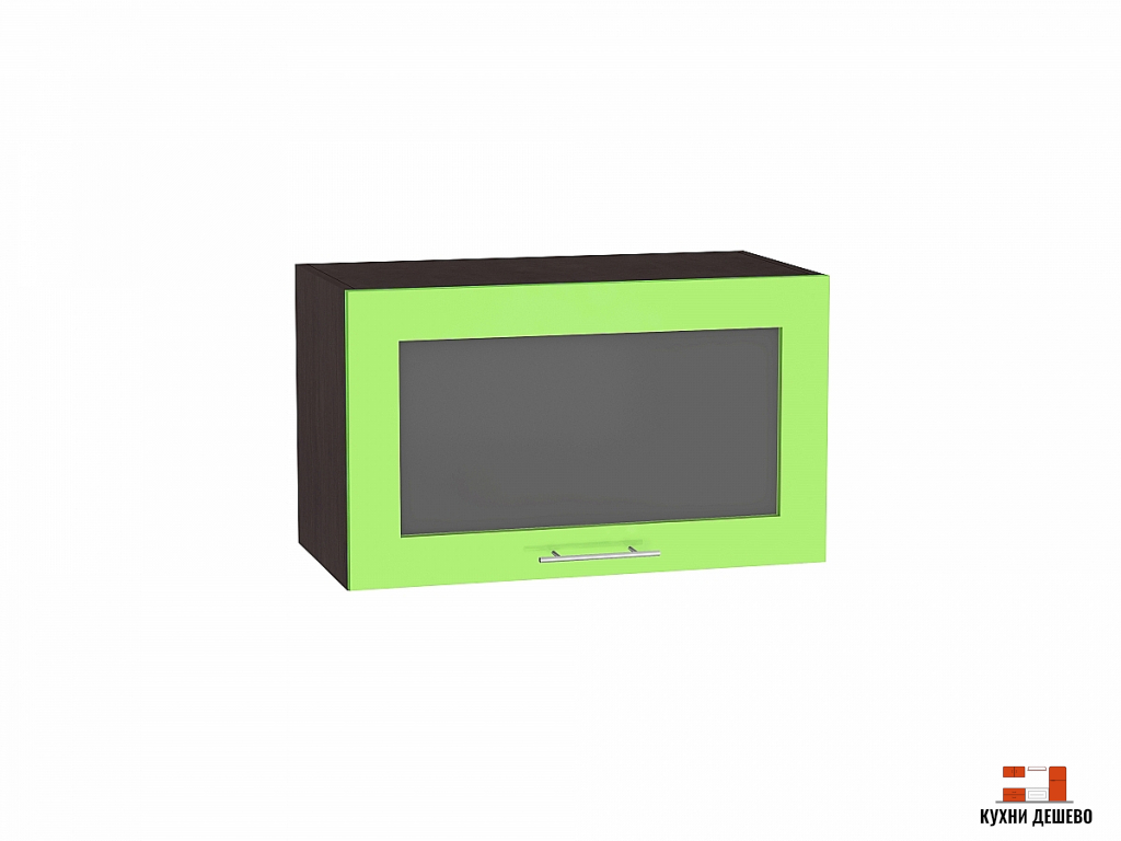 Шкаф верхний горизонтальный остекленный Рейн