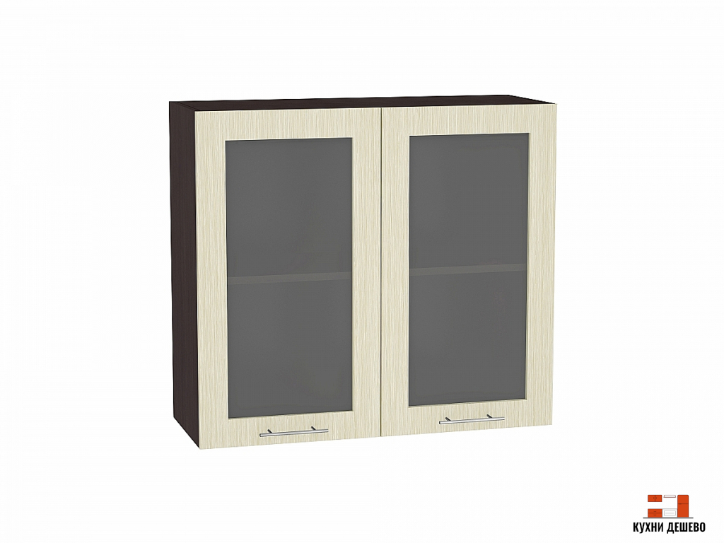 Шкаф верхний с 2-мя остекленными дверцами Рейн