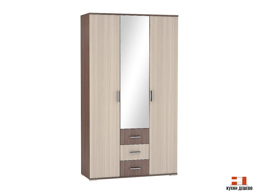 Шкаф трехстворчатый Рошель ШК-813 с ящиками