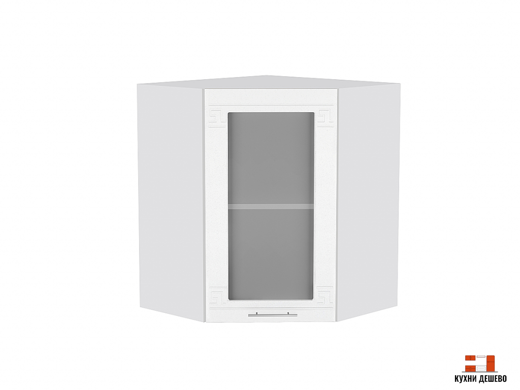 Шкаф верхний угловой остекленный Феона 920