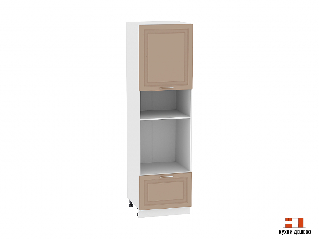 Шкаф пенал под бытовую технику с 1-ой дверцей и ящиком Эвита 606 (для верхних шкафов высотой 720)